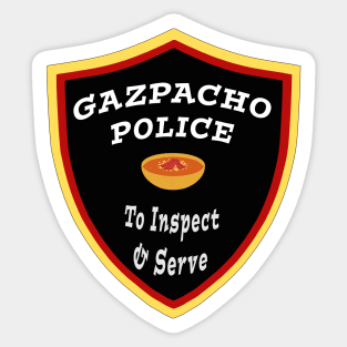 Gazpacho Police Inspect and Serve Sticker